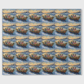 Papier Cadeau Cane Corso Noël Bateau Vacances (Plat)