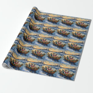 Papier Cadeau Cane Corso Noël Bateau Vacances