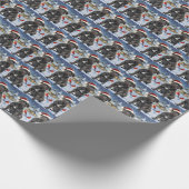 Papier Cadeau Cane Corso Winter Wonderland Noël Joie (Coin)