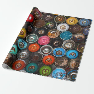 Papier Cadeau Canettes de peinture en aérosol, graffiti,