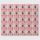 Papier Cadeau caniche Chien Valentine's Day Kissing Booth (Plat)