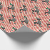 Papier Cadeau Caniche de Noël (Coin)