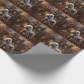Papier Cadeau Caniche Halloween Épouvantable (Coin)