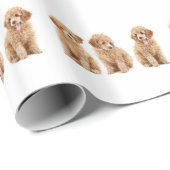 Papier Cadeau Caniches (Coin rond)