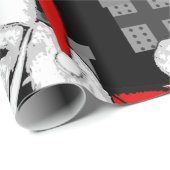 Papier Cadeau canicule de xmas santa claus (Coin rond)