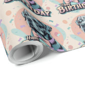 Papier Cadeau Canne corso Chien Coloré (Coin rond)