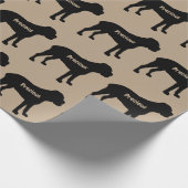 Papier Cadeau Canne Corso Chien Silhouette (Coin)