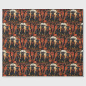 Papier Cadeau Canne Corso Halloween Éffrayant (Plat)