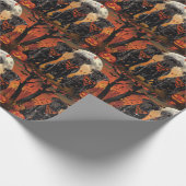 Papier Cadeau Canne Corso Halloween Éffrayant (Coin)