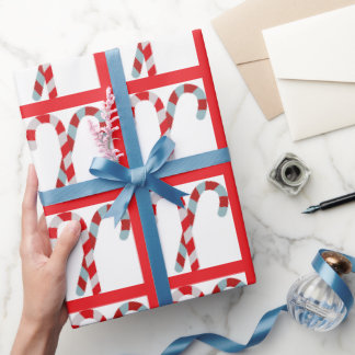 Papier Cadeau Canne de bonbon