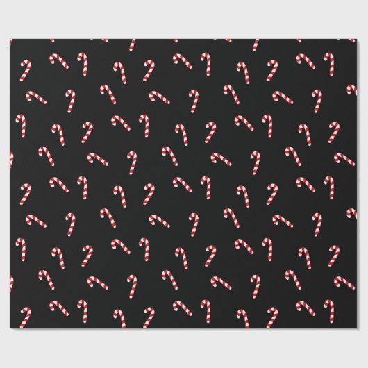 Papier Cadeau Canne de bonbon (Plat)