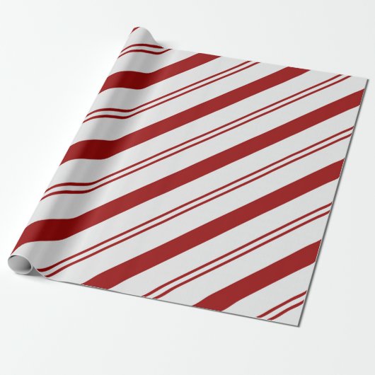 Papier Cadeau Canne de bonbon (Déroulé)