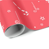 Papier Cadeau Canne de Noël (Coin rond)