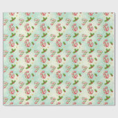 Papier Cadeau Canne de Noël 6-7 Mème Fêtes (Plat)