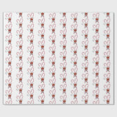 Papier Cadeau Canne de Noël Noël (Plat)