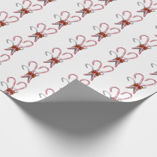 Papier Cadeau Canne de Noël Noël (Coin)