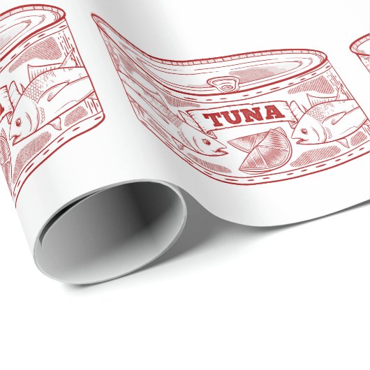 Papier Cadeau Canne de thon (Coin rond)