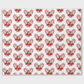 Papier Cadeau Canneberges de noël (Plat)
