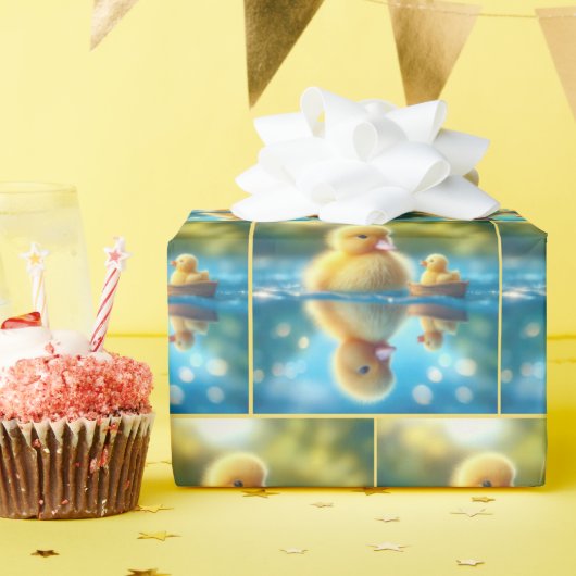 Papier Cadeau Canot jaune dans un bateau à roues (Fête d'anniversaire)