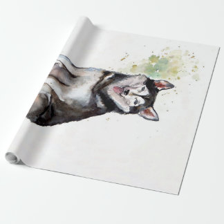 Papier Cadeau Canvas à chien Husky