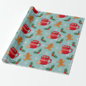 Papier Cadeau Caoutchouc chaud et pain d'épices Papier d'envelop (Déroulé)