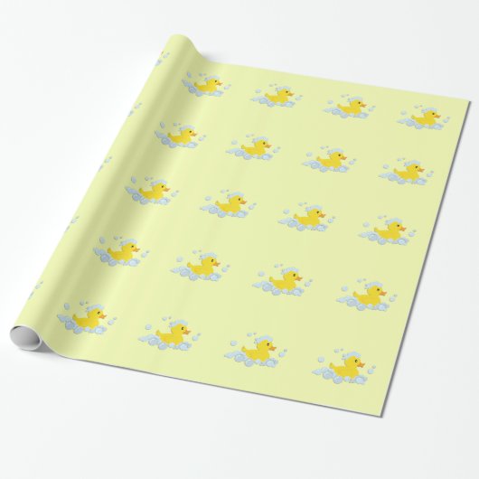 Papier Cadeau Caoutchouc en caoutchouc dans le Baby shower des b (Déroulé)