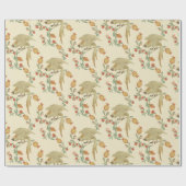 Papier Cadeau Caoutchouc et Motif de grenade (Plat)