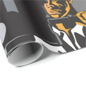 Papier Cadeau Capitaine de sous-marin nautique utilisant un peri (Coin rond)