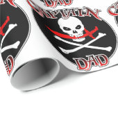 Papier Cadeau Capitaine Papa (Cutlass) (Coin rond)