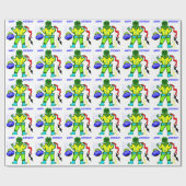 Papier Cadeau Capitaine Zacky Robot Zippie Navire spatial Annive (Plat)