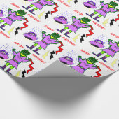 Papier Cadeau Capitaine Zoey Robot Rosée Robe Fleurs Volant (Coin)