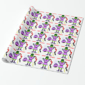 Papier Cadeau Capitaine Zoey Robot Rosée Robe Fleurs Volant (Déroulé)
