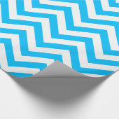 Papier Cadeau Capri Bleu Blanc XL Chevron ZigZag Motif (Coin)