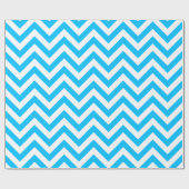 Papier Cadeau Capri Bleu Blanc XL Chevron ZigZag Motif (Plat)