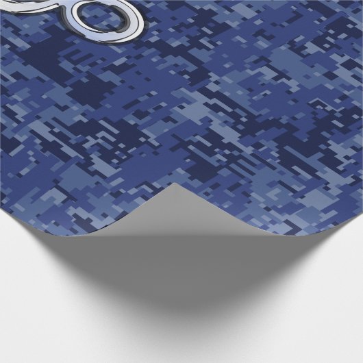 Papier Cadeau Capricorn Zodiac Connexion bleu marine camo numéri (Coin)