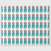 Papier Cadeau Capsule d'ADN Science Médicale (Plat)