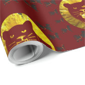 Papier Cadeau captivant les tigres (Coin rond)