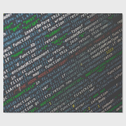 Papier Cadeau Capture d'écran des codes source (Plat)