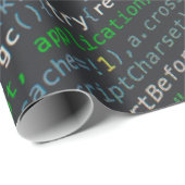 Papier Cadeau Capture d'écran des codes source (Coin rond)