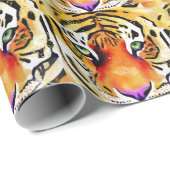 Papier Cadeau Capturer la Majesté : le regard d'un tigre (Coin rond)