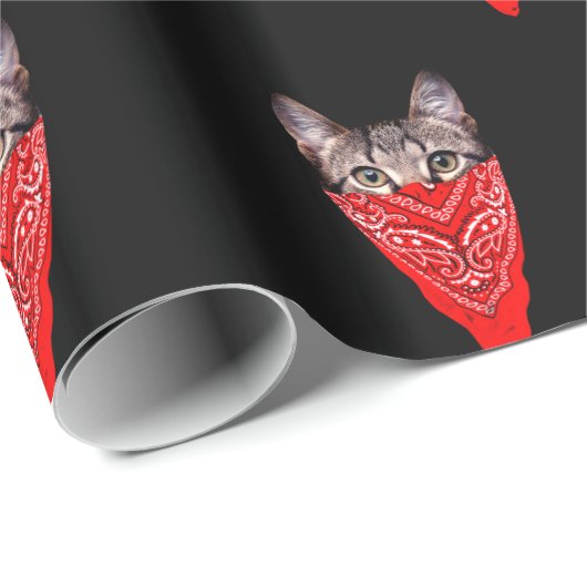 Papier Cadeau Capuchon de chat (Coin rond)