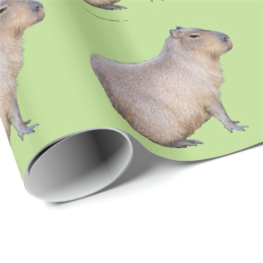 Papier Cadeau Capybara (Coin rond)