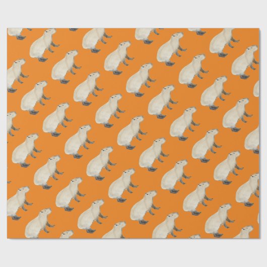 Papier Cadeau Capybara (Plat)