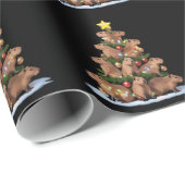 Papier Cadeau Capybara Cadeau Arbre de Noël Funny Xmas Capy (Coin rond)