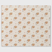 Papier Cadeau Capybara fatigué mignon (Plat)