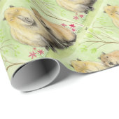 Papier Cadeau Capybara mère et bébé (Coin rond)