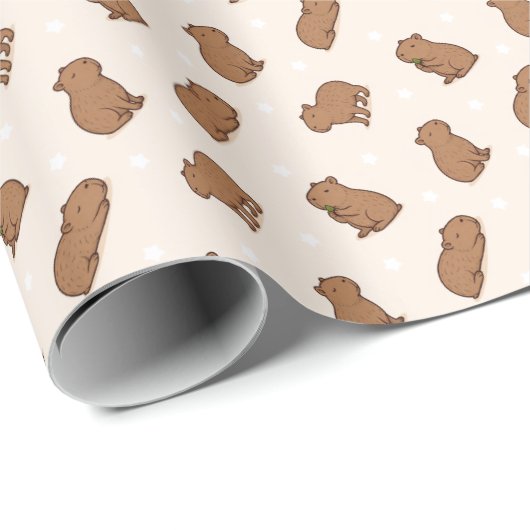 Papier Cadeau Capybaras (Coin rond)