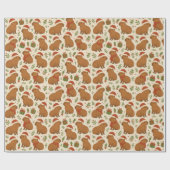 Papier Cadeau Capybaras à Noël (Plat)