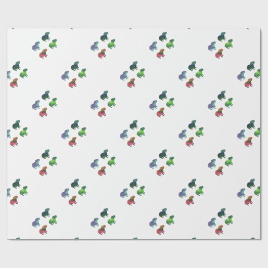Papier Cadeau Capybaras de l'espace (Plat)