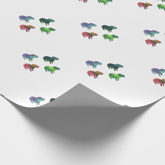 Papier Cadeau Capybaras de l'espace (Coin)